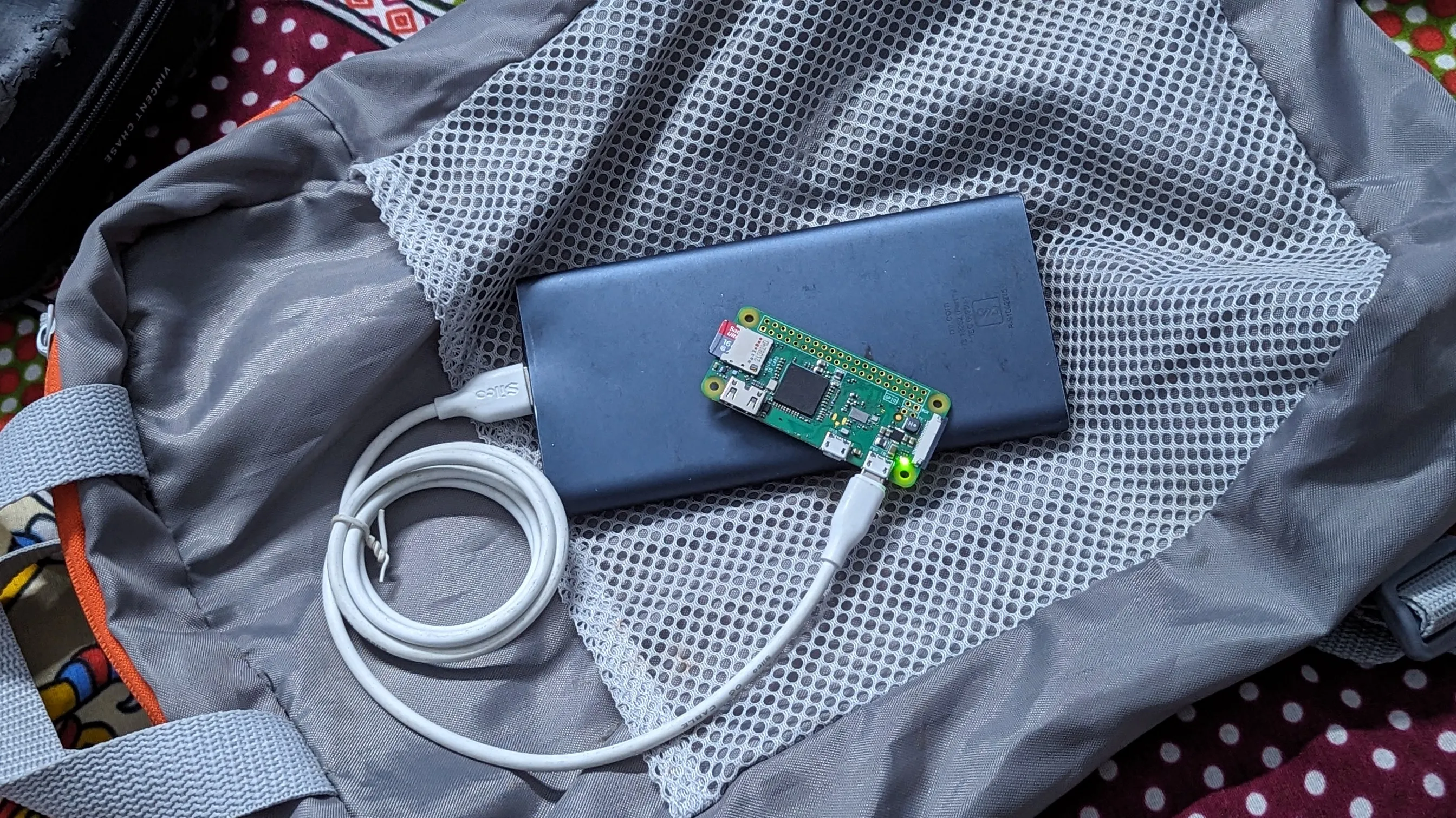my pwnagotchi on a powerbank(totally NOT an IED)